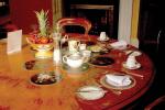 Beautifully set table welcomes guests to cooked-to-order breakfast at Castlecoote House in Co. Roscommon.